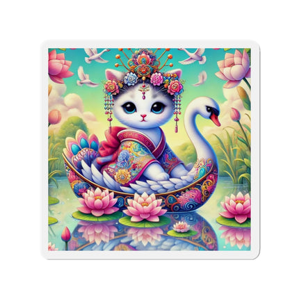 Geisha Kitten’s River Voyage Die-Cut Magnets (5 Sizes)