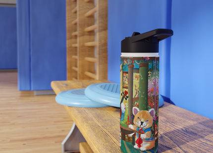 Melodies of the Snow Lion Cub Stainless Steel Water Bottle