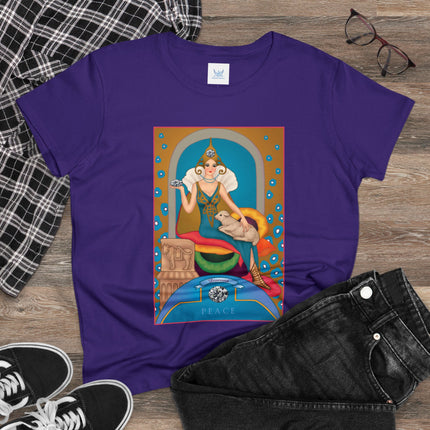 April & Diamond (from the Gem Series) by Sofia Chiostri Women's Midweight Cotton Tee
