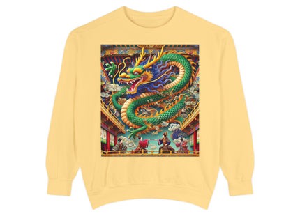 Tibetan Dragon Over Kabuki Duel Sweatshirt