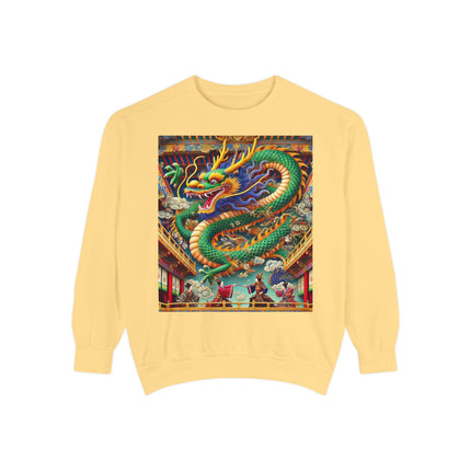 Tibetan Dragon Over Kabuki Duel Sweatshirt