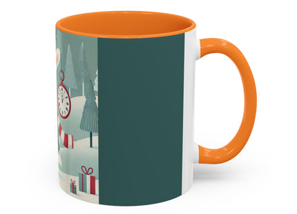 Candy Cane Timekeeper Bunny Colorful Mugs (11oz, 15oz)