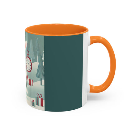 Candy Cane Timekeeper Bunny Colorful Mugs (11oz, 15oz)