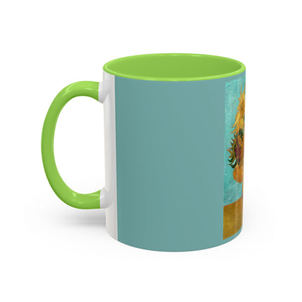 Vase with Twelve Sunflowers by Vincent van Gogh Colorful Mugs (11oz, 15oz)