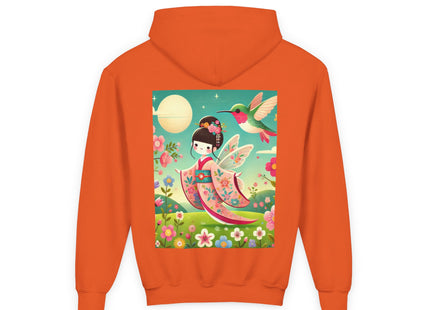Geisha Fairy and the Hummingbird Blossom Youth Heavy Blend Hooded Sweatshirt