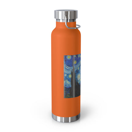 The Starry Night by Vincent Van Gogh Copper Vacuum Insulated Bottle, 22oz