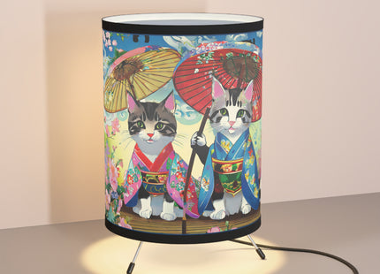 Kimono Kitties Tripod Lamp