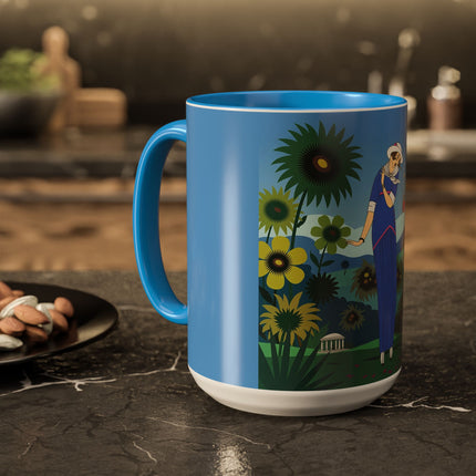 The Secret Language Of Flowers Colorful Mugs – Art Deco Botanical Elegance