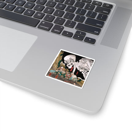 Mitsukuni Defying the Skeleton Spectre by Utagawa Kuniyoshi Kiss-Cut Stickers (4 Sizes)