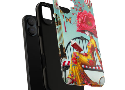 Reading In A Painted Garden Phone Cases