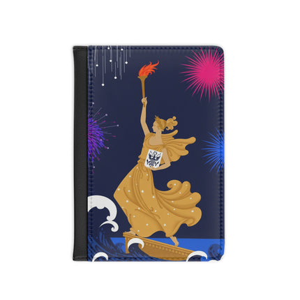 Liberty's Triumph Passport Cover – Celebratory Strength & Art Deco Grandeur