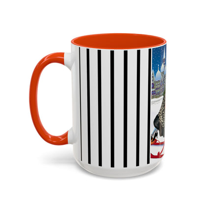 Elegant Winter Woman in Sleigh Colorful Mugs (11oz, 15oz)