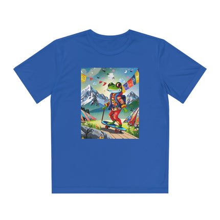 Skateboarding Frog Youth Competitor Tee – Whimsical Adventure & Playful Energy