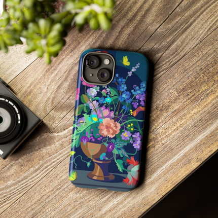 Midnight Floral Reverie Phone Case – Vibrant Bloom & Enchanted Beauty