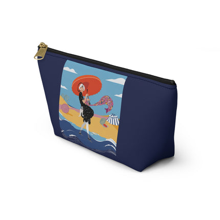 Beachside Promenade Cosmetic Bag – Glamorous Summer Stroll & Retro Chic