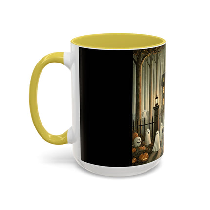 Ghostly Welcome – A Halloween Night Colorful Mugs (11oz, 15oz)