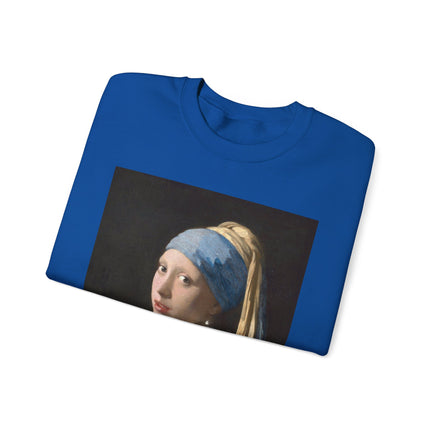 Girl with a Pearl Earring by Johannes Vermeer Heavy Blend™ Crewneck Sweatshirt