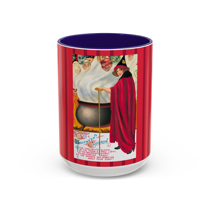 The Hallowe'en Cauldron In the Firelight's Gleam Colorful Mugs (11oz, 15oz)