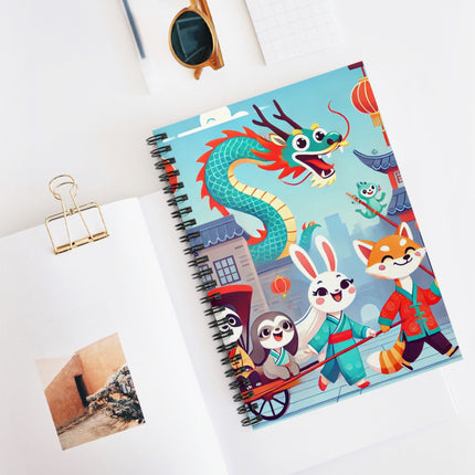 The Little Dragon and Friends Spiral Notebook – Ruled Line
