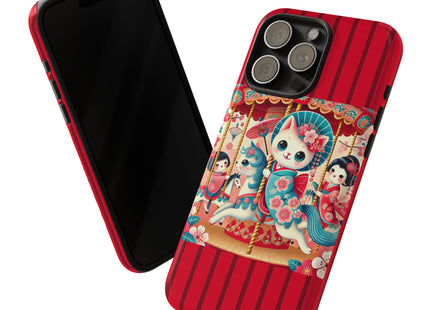 Geisha Kitten's Enchanted Carousel Phone Cases