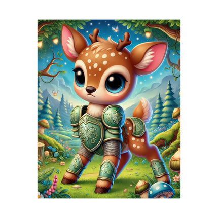 🦌🛡️ Fawn Defender Matte Vertical Poster – Woodland Courage & Fairytale Adventure