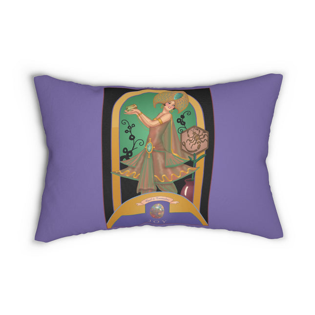 October & Opal, Tourmaline (from the Gem Series) by Sofia Chiostri Spun Polyester Lumbar Pillow