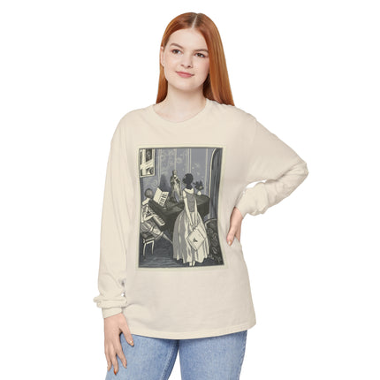 Piano et chant by Fernand Siméon Garment-dyed Long Sleeve T-Shirt