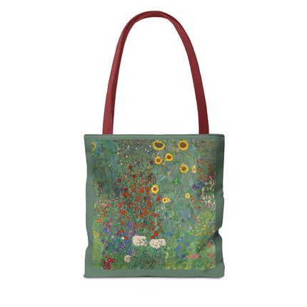 Farm Garden with Sunflowers by Gustav Klimt Tote Bag (AOP)