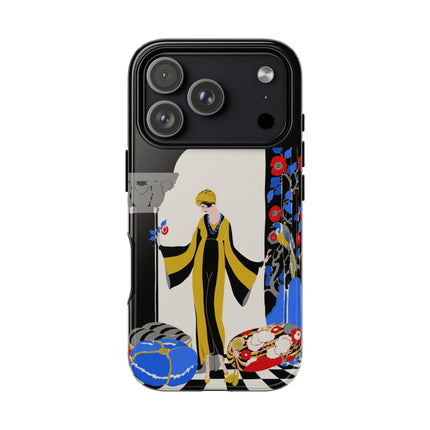 Art Deco Flapper in Yellow Robe Phone Case – Elegant Glamour & Exotic Charm