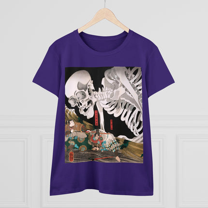Mitsukuni Defying the Skeleton Spectre by Utagawa Kuniyoshi Women's Midweight Cotton Tee