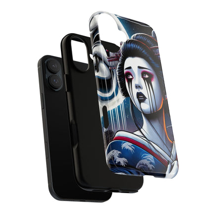 Geisha’s Black Ink Tears Phone Cases