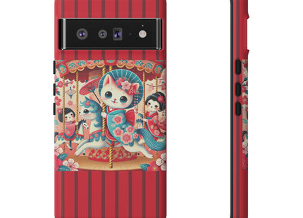 Geisha Kitten's Enchanted Carousel Phone Cases