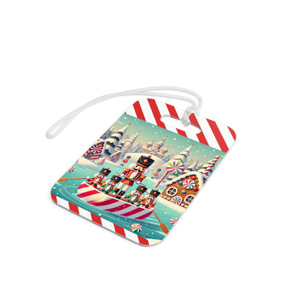Nutcracker Candy-Striped Adventure Luggage Tag