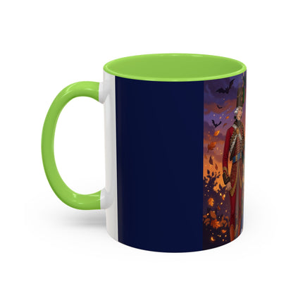 🎃💙 The Pumpkin Lantern Courtship Colorful Mug – Romantic Halloween Elegance