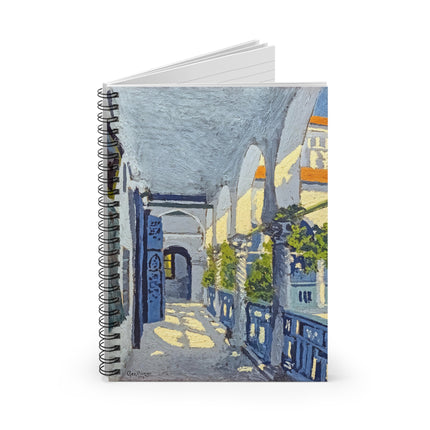 Gallery of a Moroccan Riad by George Gaudion Spiral Notebook - Ruled Line