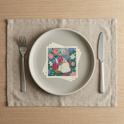 💎🌸 The Lady Of The Jeweled Garden Napkins – Art Deco Floral Elegance