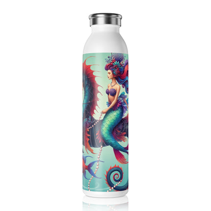 Mermaid & Sea Dragon Slim Water Bottle 20oz – Ocean Guardian & Mythic Beauty