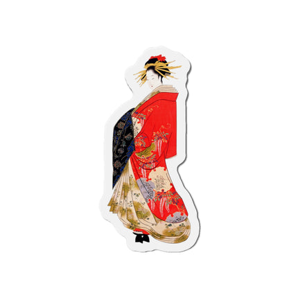 Japanese Woman by Hosoda Eishi Die-Cut Magnets (5 Sizes)