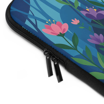 🌸☂️ The Lady Of The Enchanted Forest Stroll Laptop Sleeve – Art Deco Woodland Elegance