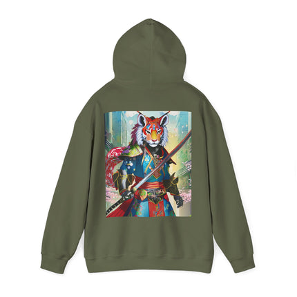 Cyberpunk Samurai Tiger – Heavy Blend™ Hooded Sweatshirt