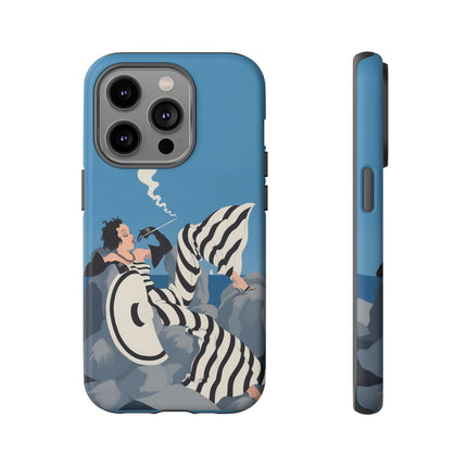 Art Deco Smoker Phone Case – Glamorous Lounging & Timeless Allure