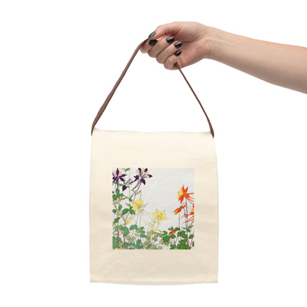 Aquilegia Flower by Tanigami Kônan Canvas Lunch Bag With Strap