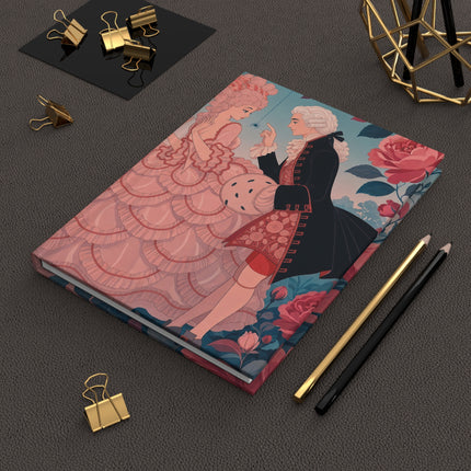 🌹💗 The Lady Of The Rose Garden Courtship Hardcover Journal – Art Deco Romantic Elegance