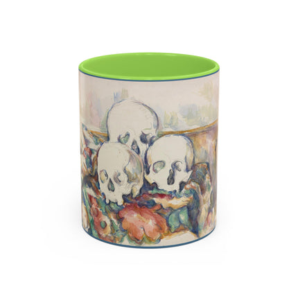 The Three Skulls by Paul Cézanne Colorful Mugs (11oz, 15oz)