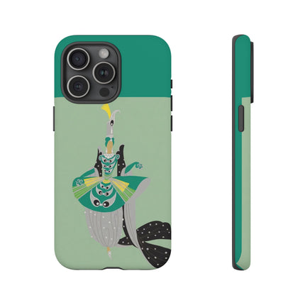 Peacock Dancer Phone Case – Opulent Glamour & Theatrical Elegance