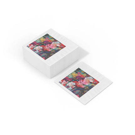 Ethereal Irises White Coined Napkins