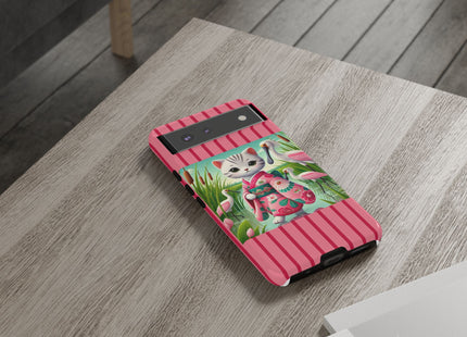 Geisha Kitten Strolls Among the Spoonbills Phone Cases