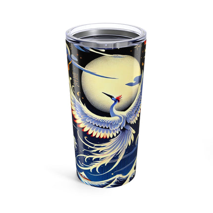 Majestic White Crane Tumbler 20oz