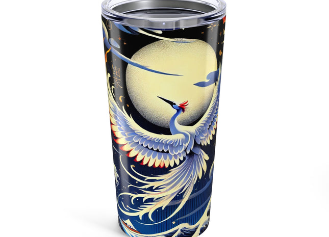 Majestic White Crane Tumbler 20oz