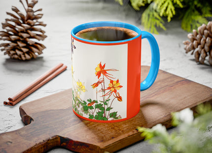 Aquilegia Flowers by Tanigami Kônan Colorful Mugs (11oz, 15oz)